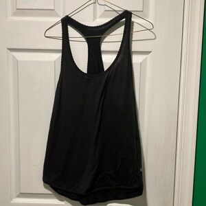 -Lululemon Racerback black with gold stripe tank small top shirt athletic